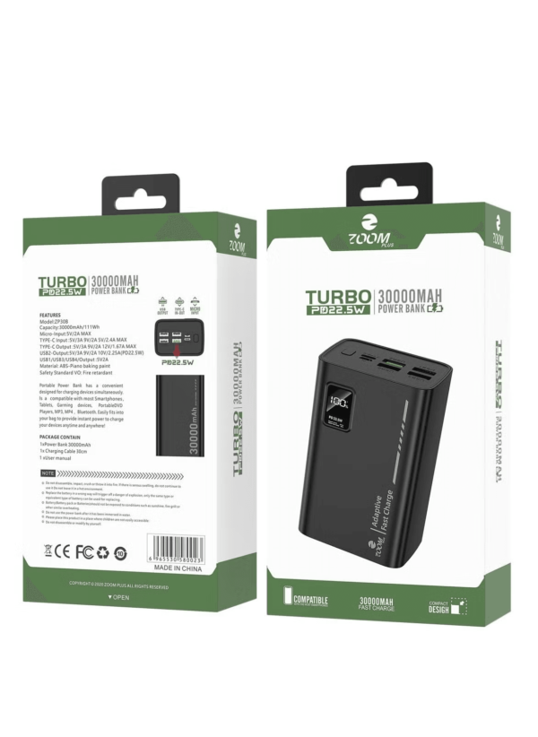 zoom plus Power bank 30,000mAh