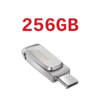 Sandisk USB-C Metal Flash Drive 256GB فلاش درايف حديد SanDisk بمنفذين USB-C و USB بسعة 256 جيجابايت