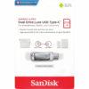 Sandisk USB-C Metal Flash Drive 256GB Packaging فلاش درايف حديد SanDisk بمنفذين USB-C و USB بسعة 256 جيجابايت