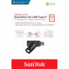 Sandisk USB-C Plastic Flash Drive 64GB Packaging فلاش درايف بلاستيك SanDisk بمنفذين USB-C و USB بسعة 64 جيجابايت