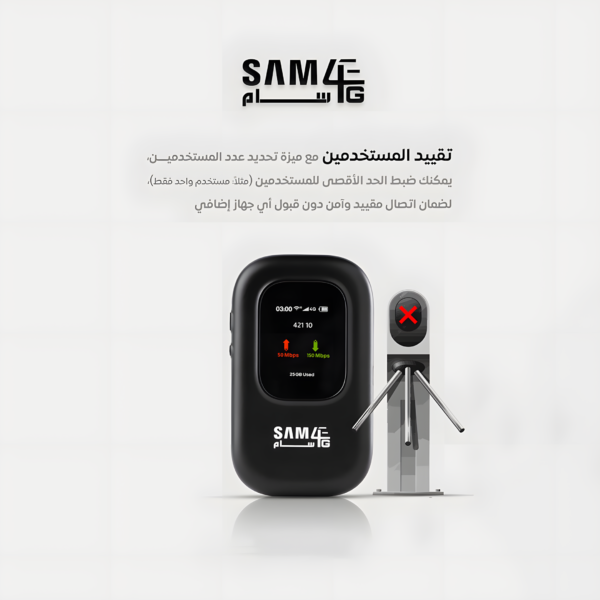 مودم سام فورجي المتنقل + باقة 15 جيجا مجانًا